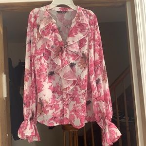Shein Floral blouse long sleeve